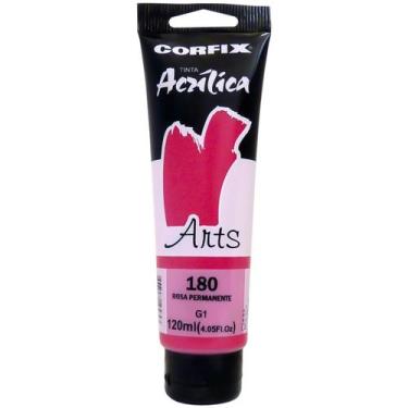 Imagem de Tinta Acrílica Arts Corfix 120ml G1 - 85120, 180 - ROSA PERMANENTE