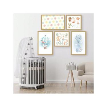 Imagem de Kit 5 Placas Quadros Decorativos Quarto Baby Infantil Menino Menina 70