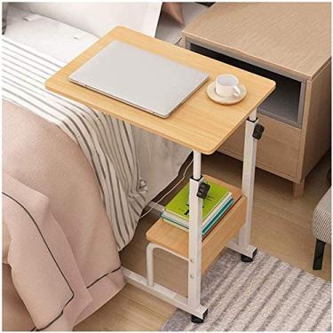 Imagem de Mesa de cabeceira ajustável em altura para cama, sofá, hospital, leitura, alimentação – mesa de cabeceira com base em forma de C para trabalho e lazer confortáveis e econômicos