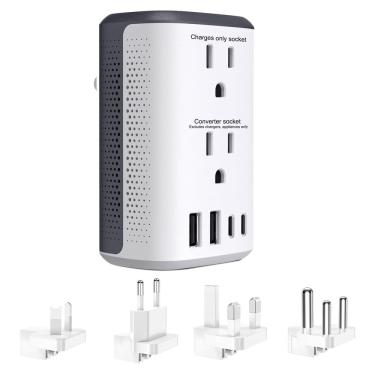 Imagem de Conversor de tensão KWK 2000W 220V a 110V com plugue universal