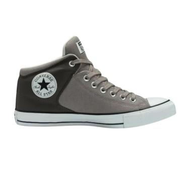 Imagem de Converse All Star High Street, Tênis Cano Médio em Lona, Verde Militar com Detalhes em Couro (VERDE MILITAR, BR, Adulto, Numérico, 38)