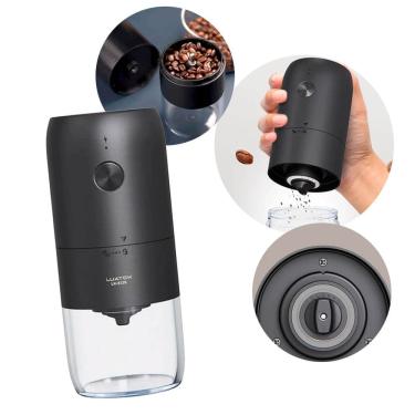 Imagem de Moedor de Café Elétrico Portátil | Ajuste de Moagem Fina a Grossa | Rebarbas Cerâmicas | Bateria Recarregável USB Tipo C | Compacto e Prático