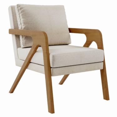 Imagem de Poltrona Decorativa Sala de Estar Escritório Recepção Mona