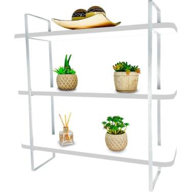 Imagem de Prateleira Nicho De Parede Tripla SLIM Modelo Industrial Decoração Sala Quarto