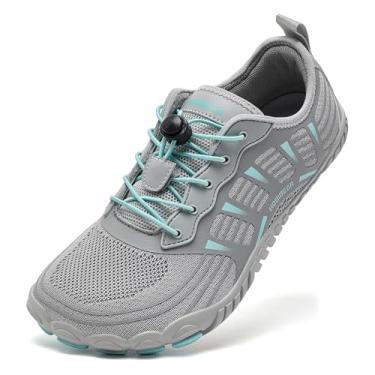 Imagem de HOBIBEAR Tênis masculino feminino descalço e minimalista | Sola Zero Drop | Trail Runner, Cinza claro, 14 Wide Women/13 Wide Men