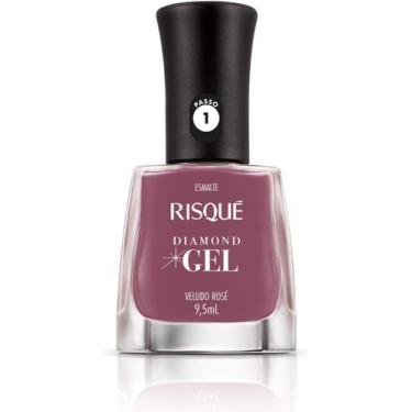 Imagem de Esmalte Risque Diamond Gel 9,5 ml - Veludo Rosé - Risqué