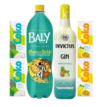 Imagem de Gin Invictus Abacaxi com Hortelã 900ml + Baly 2L + 4 Coko