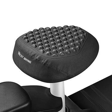Imagem de Confortável E Bike Saddle Cover Soft Waterproof Silicone e PU Leather Pad Cadeira de bicicleta elétrica Respirável AntiSlip E Bike Capa de almofada para All Weather Riders Preto