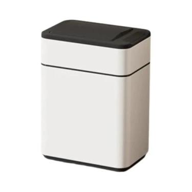 Imagem de Lixeira Inteligente Sem Toque Em Aço Inoxidável Com Sensor Automático,