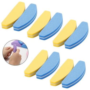 Imagem de 10 Un Lixa Buffer De Polir Unha Gel Acrílico 100/180 Pequena Colorida 