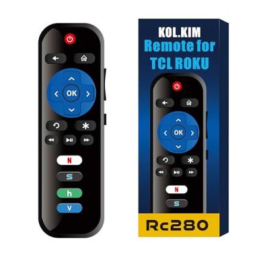 Imagem de Controle remoto RC280 Smart TV universal compatível com TCL Roku TV Controle remoto de substituição para substituição TCL S3 S4 S5 65 R6 Onn Hisense Roku TV Remote Roko Rolu Roky Ruku. Controle remoto