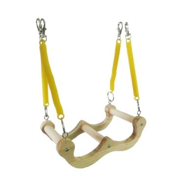 Imagem de Generic Balanço de Madeira para Pássaros, Brinquedo Pendurado para Papagaios, Tentilhões, Periquitos, Calopsitas