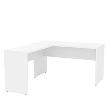 Imagem de Mesa De Escritório Escrivaninha Em L 1.40x1.50 Tampo 30mm - Branco
