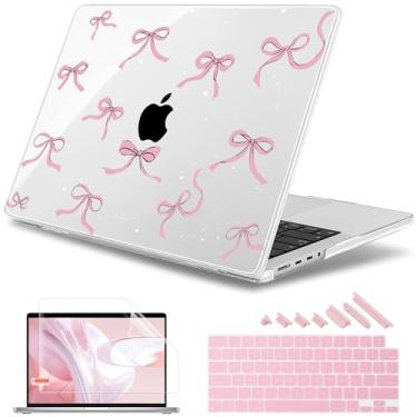 Imagem de May Chen Compatível com M3 MacBook Pro 16 A2991 M2 A2780 M1 A2485 Pro/Max com tela retina, serve para Touch ID 2023 2022 2021, capa rígida com capa para keybaord e protetor de tela, Star Bows