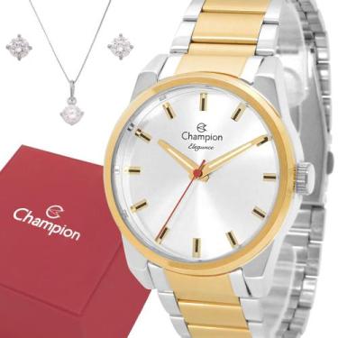 Imagem de Relógio Feminino Champion Prata Original 1 Ano De Garantia