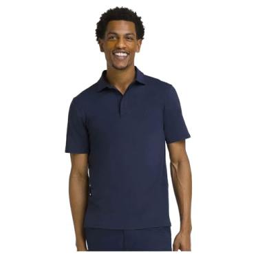 Imagem de WILSON Camisa polo masculina League Bright White, Azul-marinho clássico, G