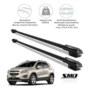 Imagem de Rack Travessa Teto Gm Tracker 2001 A 2012 Aluminio Preto
