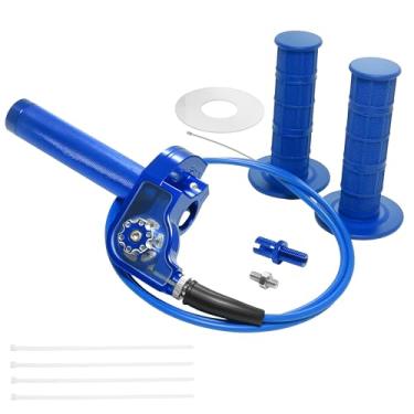 Imagem de Conjunto de acelerador de motocicleta, pegas de acelerador de torção rápida de 7/20.3 cm com cabo de acelerador universal de liga de alumínio para CRF KLX SSR TTR 110 125 150 200 200 250cc Dirt Pit