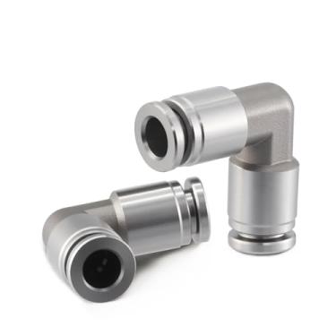 Imagem de MSAEIQUN Encaixe de conexão rápida de aço inoxidável 304 de 1/10.2 cm, união de cotovelo para compressor de ar, sistemas de vácuo, conector pneumático industrial à prova de vazamento1