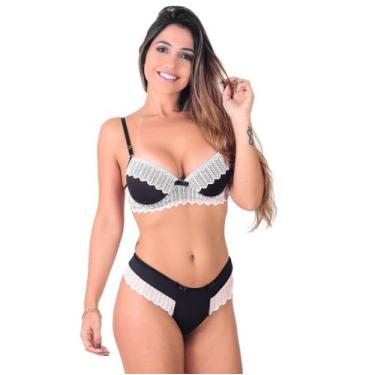 Imagem de Conjunto Vip Lingerie Rendaria - Tj vip, G, Branco