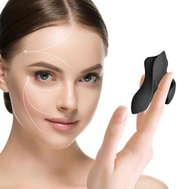 Imagem de KELITE Bola de massagem portátil nas costas, à prova d'água e recarregável, potente facial, multifuncional, olho e pescoço, mini massageador vibratório (preto)