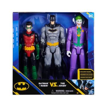 Imagem de 3 Bonecos Robin, Batman e Coringa De 30Cm - Dc