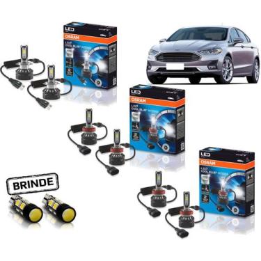 Imagem de Kit Lampada Led Osram Farol E Milha Fusion Titanium 17 18 19