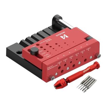 Imagem de Bothyi Kit de gabarito para cavilhas, posicionadores de furadores, autocentrantes, portáteis, ajustáveis ​​e resistentes, localizador de furos, guia de