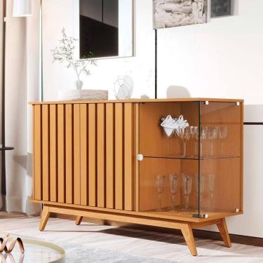 Imagem de Aparador Pés Em Madeira Maciça 135 Cm Nature Açaí Jb Bechara