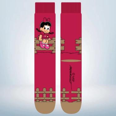 Imagem de Meia Cano Longo Divertida Casual Adulto Rosinha - Cia das Meias, 34 a 