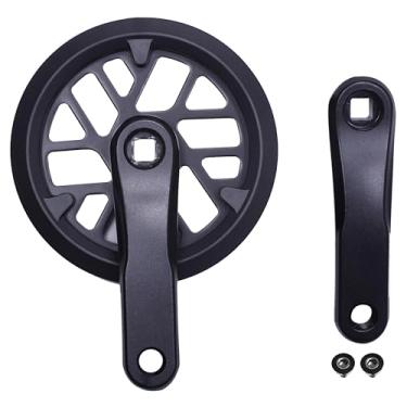Imagem de PROWHEEL Conjunto de manivela de bicicleta para crianças e jovens, 76 mm/89 mm/102 mm/114 mm/127 mm/140 mm/152 mm/160 mm/165 mm 25T/28T/30T/32T/36T Conjunto de manivela de bicicleta, roda dupla e