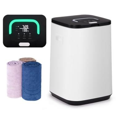 Imagem de GODECOR Aquecedor de toalhas estilo balde, aquecedor de toalhas grande com temporizador ajustável, agendamento atrasado 24H, suporte de fragrância, desligamento automático, cabe até duas toalhas