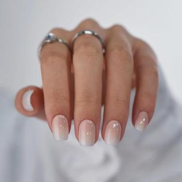 Imagem de Press On Nails Bartbox Short Ammond Winter French Tip Brown - BTArtbox