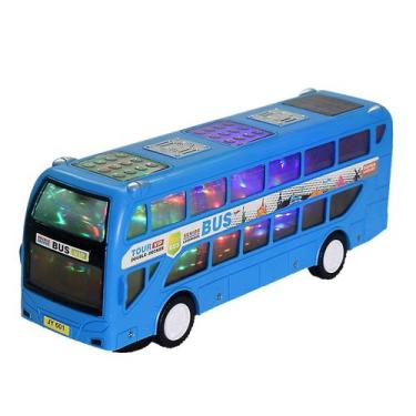 Imagem de Brinquedo de ônibus elétrico universal com som e luz para crianças - G