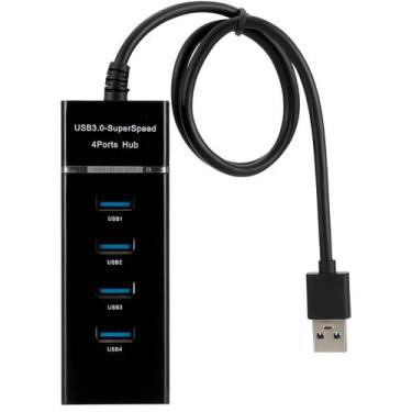 Imagem de Hub Usb 3.0 4 Portas Extensor Adaptador Pc Notebook Hd - Shopmix