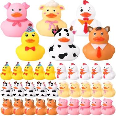 Imagem de Set de Patitos de Goma Animales de Granja HyDren con Etiquetas y Banda