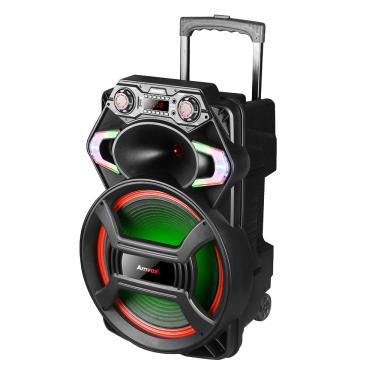 Imagem de Caixa Amplificada Amvox Led Bluetooth Recarregável USB Auxiliar Bivolt 550W ACA  550 STRONDO II