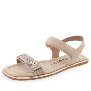 Imagem de Aerosoles Sandália rasteira feminina Bruna, Couro com estampa de cobra Roccia, 6