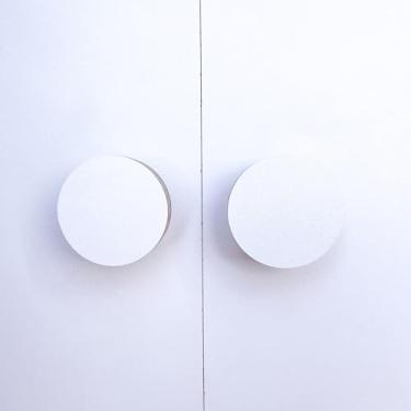 Imagem de 6 Puxadores Bola Branco Infantil Casa Cômoda Móveis Porta Gaveta