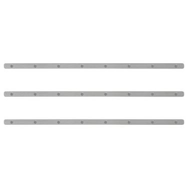 Imagem de Three by Three Seattle Quadro de avisos de tira magnética skinny (pacote com 3) – 61 cm × ¾ ″ fita magnética de aço inoxidável com adesivo e 8 ímãs "Mighties" de terras raras