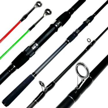 Imagem de VARA DE PESCA PRAIA COSTAO MAR COSTEIRA PARA MOLINETE ENJOYLURE 3.6M EM CARBONO - 20-60LB - 4 PARTES - 2 PONTEIRAS - PESCA PESADA - PESQUEIRO - PEIXE GRANDE