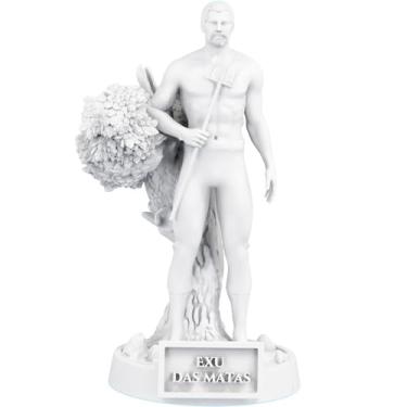 Imagem de Estátua Exu da Mata Umbanda Candomblé (Cor Mármore)