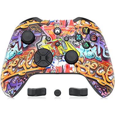 Imagem de Gamrombo Controle de substituição sem fio para X-Box One, X-Box, edição especial, gamepad personalizado compatível com X-Box Series X|S com macro, vibração dupla, conector de áudio