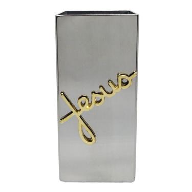 Imagem de Cuia Copo de Tereré Inox Quadrado Com Aplique Jesus