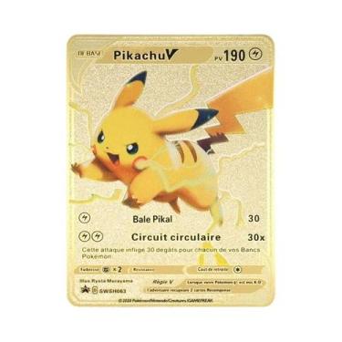 Imagem de Cartão De Jogo Pokémon Pikachu Charizard Poke Ball Metal Preto Inglês 