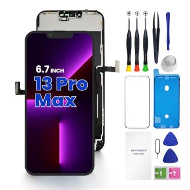 Imagem de Kit de reparo Full HD para iPhone 13 Pro Max, tela LCD sensível ao toque 3D de 6,7 polegadas, Genverdix, conjunto de digitalizador com ferramentas, protetor de tela de vidro temperado, adesivo de