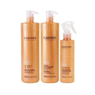 Imagem de Kit Cadiveu Nutri Glow - Shampoo e Máscara de Nutrição e Leave-in 215 