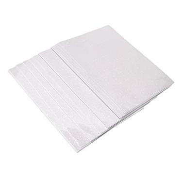 Imagem de Folhas laminadas a frio holográficas 50 folhas tamanho A4 cortáveis ​​à prova d'água resistentes a arranhões Folhas de laminação DIY para fabricação de crachás Laminação de fotos (Tipo 2)