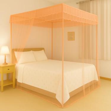 Imagem de Mosquiteiro Palácio Casal sem Armação | Tenda Decorativa para Cama Box(salmão)