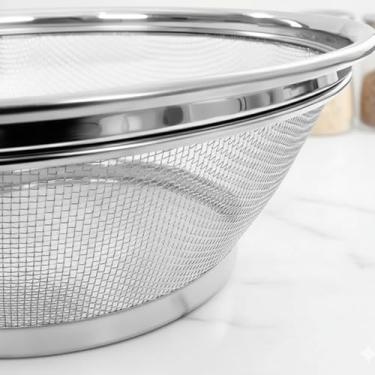 Imagem de Fruteira Cesta Inox 22cm Mesa Posta Pão Cozinha Premium